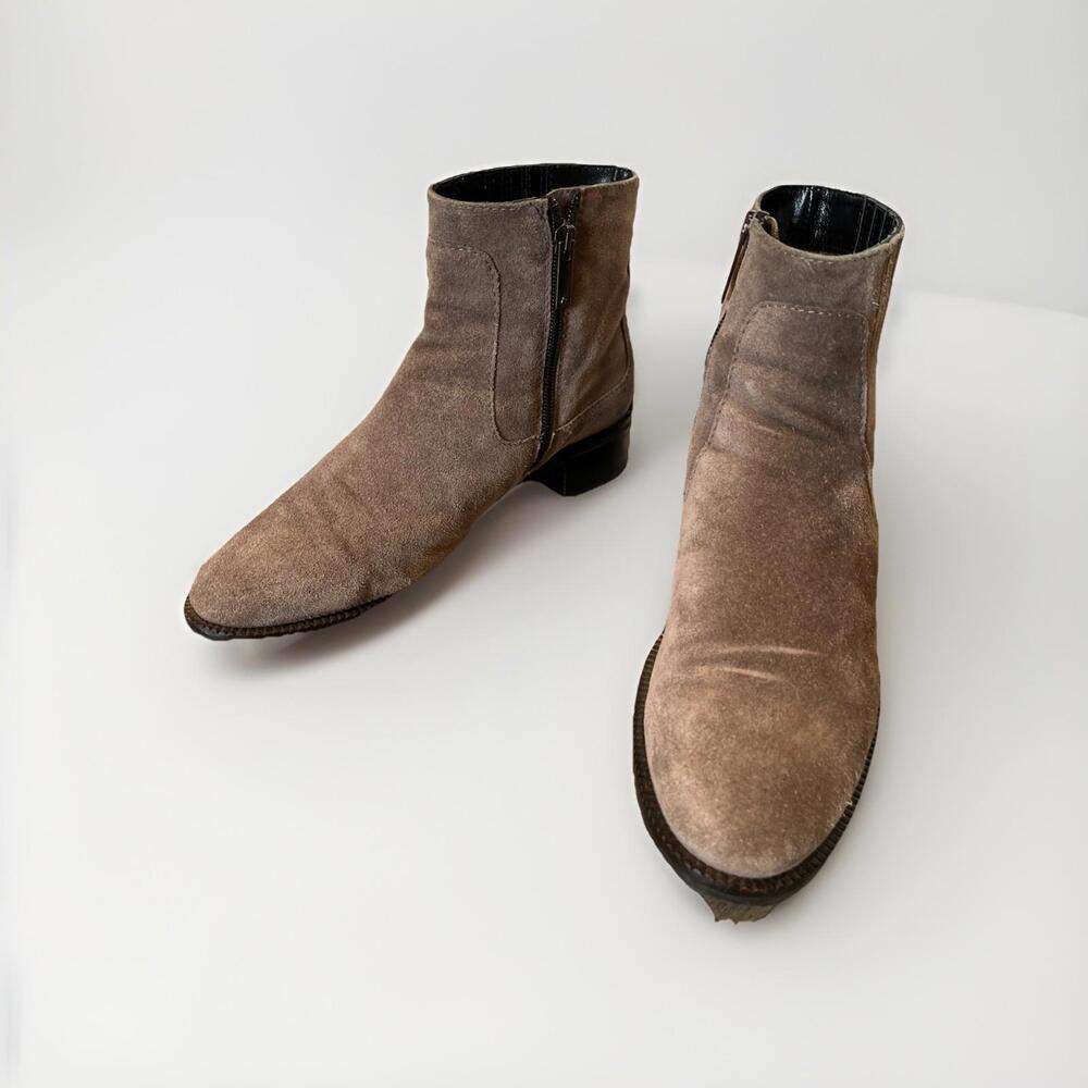 BEAUTIFUL AQUATALIA LADIES SUEDE ORIBELLA ANKLE BOOTIES SIZE 8.5 MADE IN ITALY